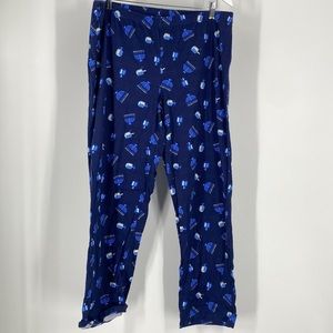 Family PJs Women's Hanukkah Print Pajama Pants Bottom Blue Size Large $40 NWT